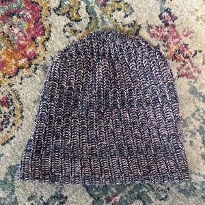 Love Your Melon Multicolor Knit Beanie Hat - Pink & Navy